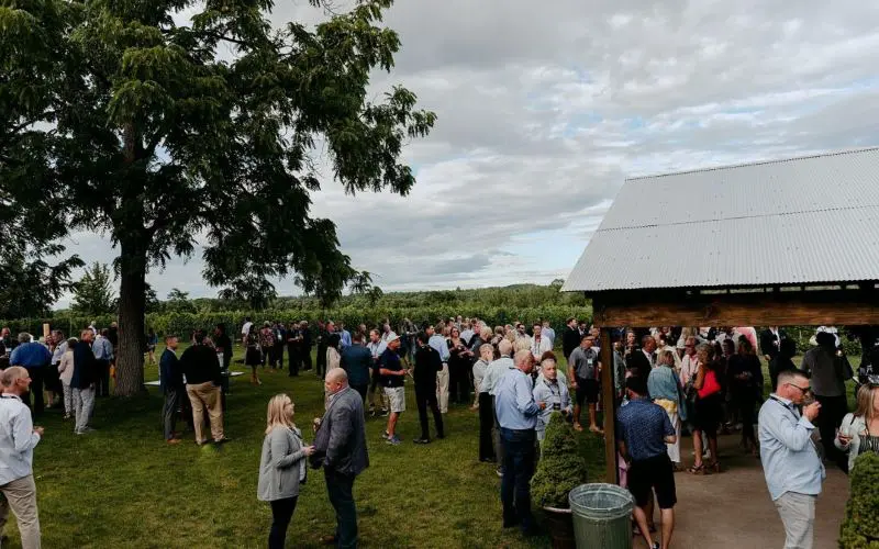Corporate events at Aurora cellars in Lake Leelanau, MI