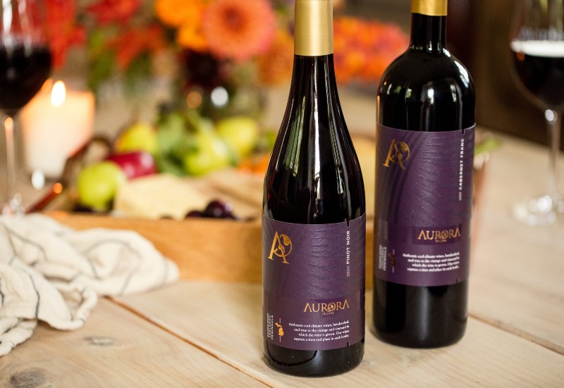Aurora Cellars award-winning wines in Leelanau, Michigan.